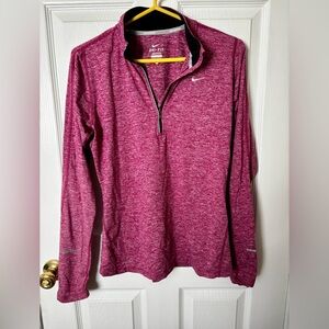 Nike Women's Pink Dri-FIT Running Quarter Zip